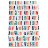 エステティッククリスマスメリーレトロ&ブライト ミディアムペーパーバッグ (裏面)