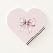 エステティックコケットのピンクボウパーソナライズされた名 ノートブック (裏面)