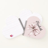 エステティックコケットのピンクボウパーソナライズされた名 ノートブック (内部)