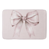 エステティックコケットのピンクボウパーソナライズされた名 バスマット (正面)