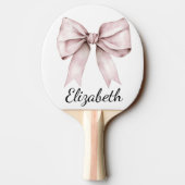 エステティックコケットのピンクボウパーソナライズされた名 卓球ラケット (裏面)