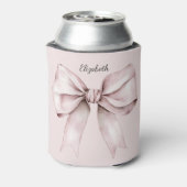 エステティックコケットのピンクボウパーソナライズされた名 缶クーラー (缶裏面)