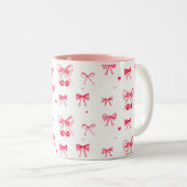 エステティックコケットピンクボウエレガントウォーター色 ツートーンマグカップ (正面右)