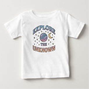 エステティックコズミックタイポグラフィデザイン ベビーTシャツ