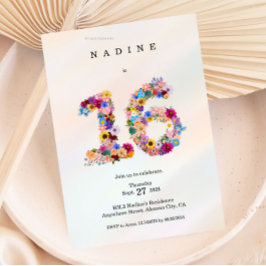 エステティックスウィート16誕生日招待状モダン16th 招待状