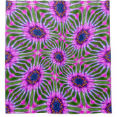 エステティックデイジーパターン シャワーカーテン (正面)