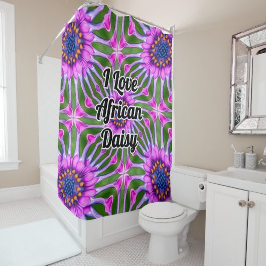 エステティックデイジーパターン シャワーカーテン (インサイチュ)