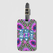 エステティックデイジーパターン ラゲッジタグ (正面縦)