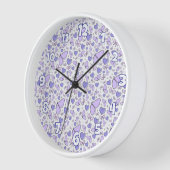 エステティックバタフライバイオレットテーマ 壁時計 (傾斜)