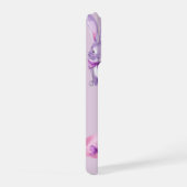 エステティックパステルパープルバニーウォーターカラーフォンケース iPhoneケース (右側面)