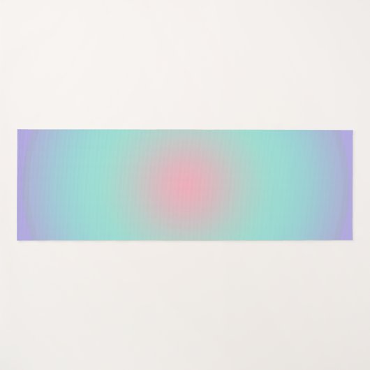 エステティックパステルレインボーリフレクショングラデーション ヨガマット (正面(横))
