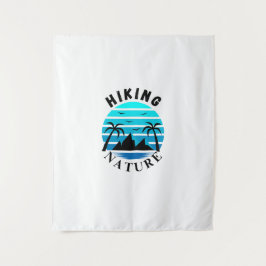 エステティックパームツリーズ&海ビベスレトロトロピカル タペストリー