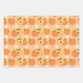 エステティックピーチフルーツフードデイジー ラッピングペーパーシート (正面2)