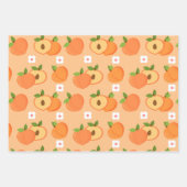 エステティックピーチフルーツフードデイジー ラッピングペーパーシート (正面)