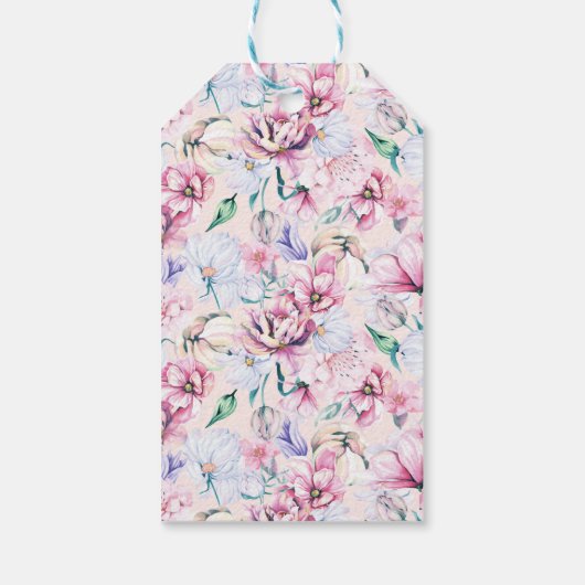 エステティックフラワーイースターブランチレトロタイポグラフィ ギフトタグ (裏面)