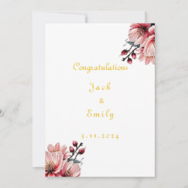 エステティックフラワー結婚式招待状 招待状