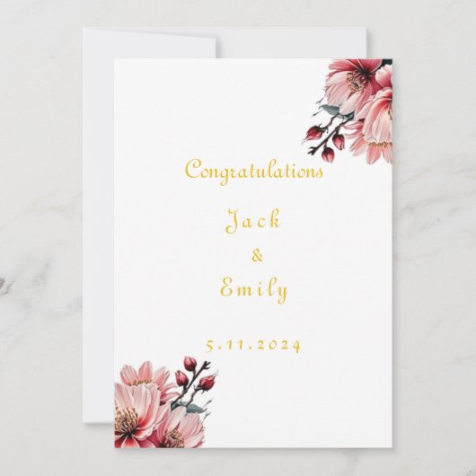 エステティックフラワー結婚式招待状 招待状 (正面)