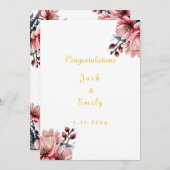 エステティックフラワー結婚式招待状 招待状 (正面/裏面)