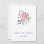 エステティックフラワー結婚式招待状 招待状 (裏面)