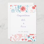 エステティックフラワー結婚式招待状 招待状 (正面/裏面)