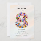 エステティックフローラ8th誕生日春ガーデンテーマ 招待状 (正面)