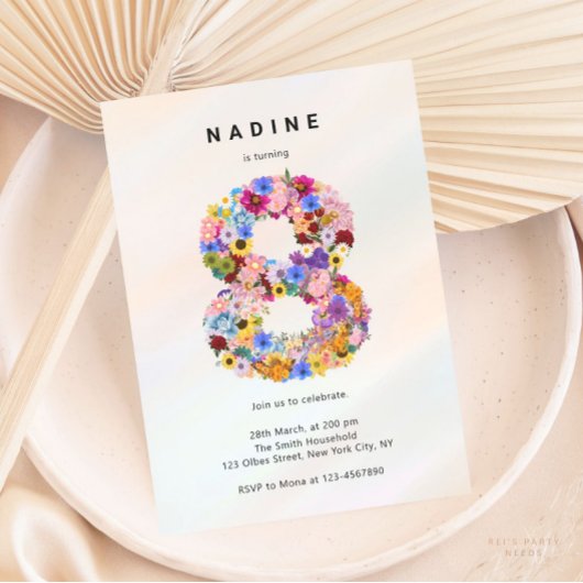 エステティックフローラ8th誕生日春ガーデンテーマ 招待状