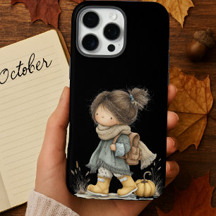 エステティックブラックコージーボホーオータム小さな女の子ケース iPhone 16 PRO MAXケース