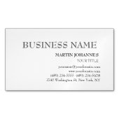 エステティックプロフェッショナルシックホワイトビジネスカード マグネット名刺 (正面)