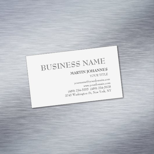 エステティックプロフェッショナルシックホワイトビジネスカード マグネット名刺 (インサイチュ)