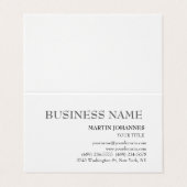 エステティックプロフェッショナルシックホワイトビジネスカード 名刺 (外部フラット)