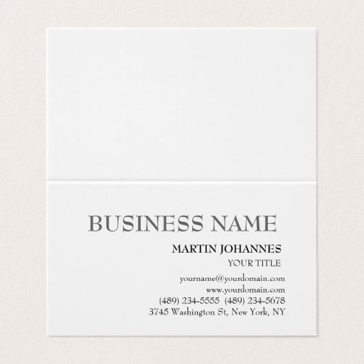 エステティックプロフェッショナルシックホワイトビジネスカード 名刺 (外部フラット)