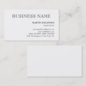 エステティックプロフェッショナルシックホワイトビジネスカード 名刺 (正面/裏面)