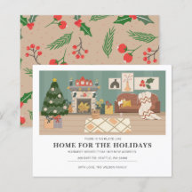 エステティックホリデーホームウェイブモーテッドホリデーカード