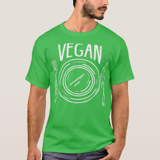 エステティックラブビーガンフードプレート野菜ベジタリアン Tシャツ