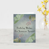 エステティックヴィンテージスタイルラージエメラルドガ  カード (黄色い花)