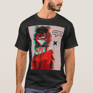 エステティック日本のVAPORWAVE FUTURISMアニメレット Tシャツ
