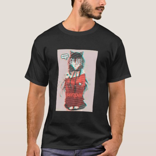 エステティック日本のVAPORWAVE Futurism Tee Anime Re Tシャツ (正面)