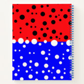 エステティック赤と青の色 – 名前モノグラムの ノートブック (裏面)