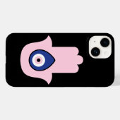 エステティック邪悪な目ギリシャのマティピンクブルーブラック Case-Mate iPhoneケース (裏面 (横))