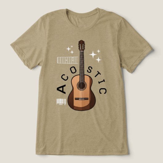 エステティック アコースティックギター Tシャツ (デザイン正面)