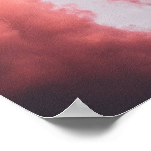 エステティック・オレンジ・スカイ・アンド・クラウド・ポスター ポスター (角)