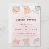 エステティック・ニュートラル性別が赤ちゃんシャワーを明らかにする 招待状 (正面)