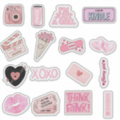 エステティック ピンク かわいいステッカーセット シール (正面)