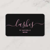 エステティック・ピンク・ラッシュメイクアップアーティストロイヤリティ 名刺 (正面)