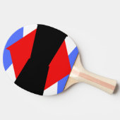 エステティック・ブルー・レッド・ブラック&ホワイトモダンアブストラクト 卓球ラケット (横)