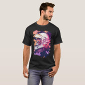 エステティックVAPORWAVE宇宙Cat 80s 90s宇宙飛行士6 Tシャツ (正面フル)