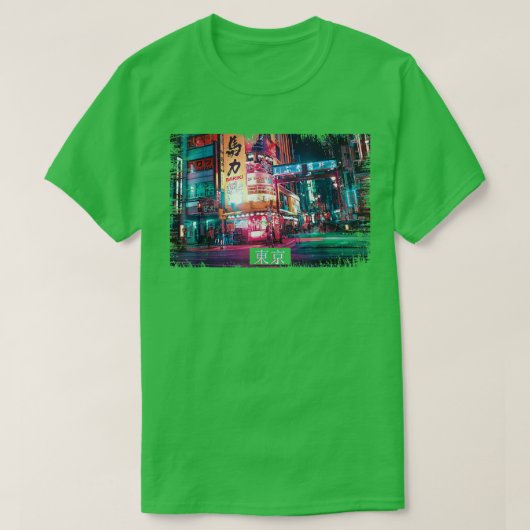 エステティックVAPORWAVE Japan 80s 90sミーム東京48 Tシャツ (デザイン正面)