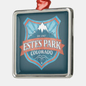 エステパークコロラドティール（緑がかった色）シールドホリデーオーナメント メタルオーナメント (左)