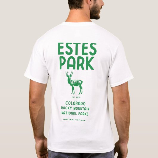 エステパークコロラドナショナルパークエルク Tシャツ (裏面)