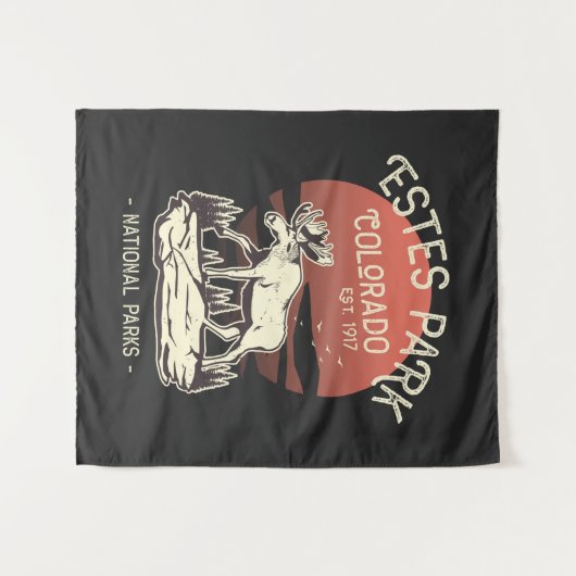 エステパークコロラドナショナルパークムースサンセット タペストリー (正面(横))